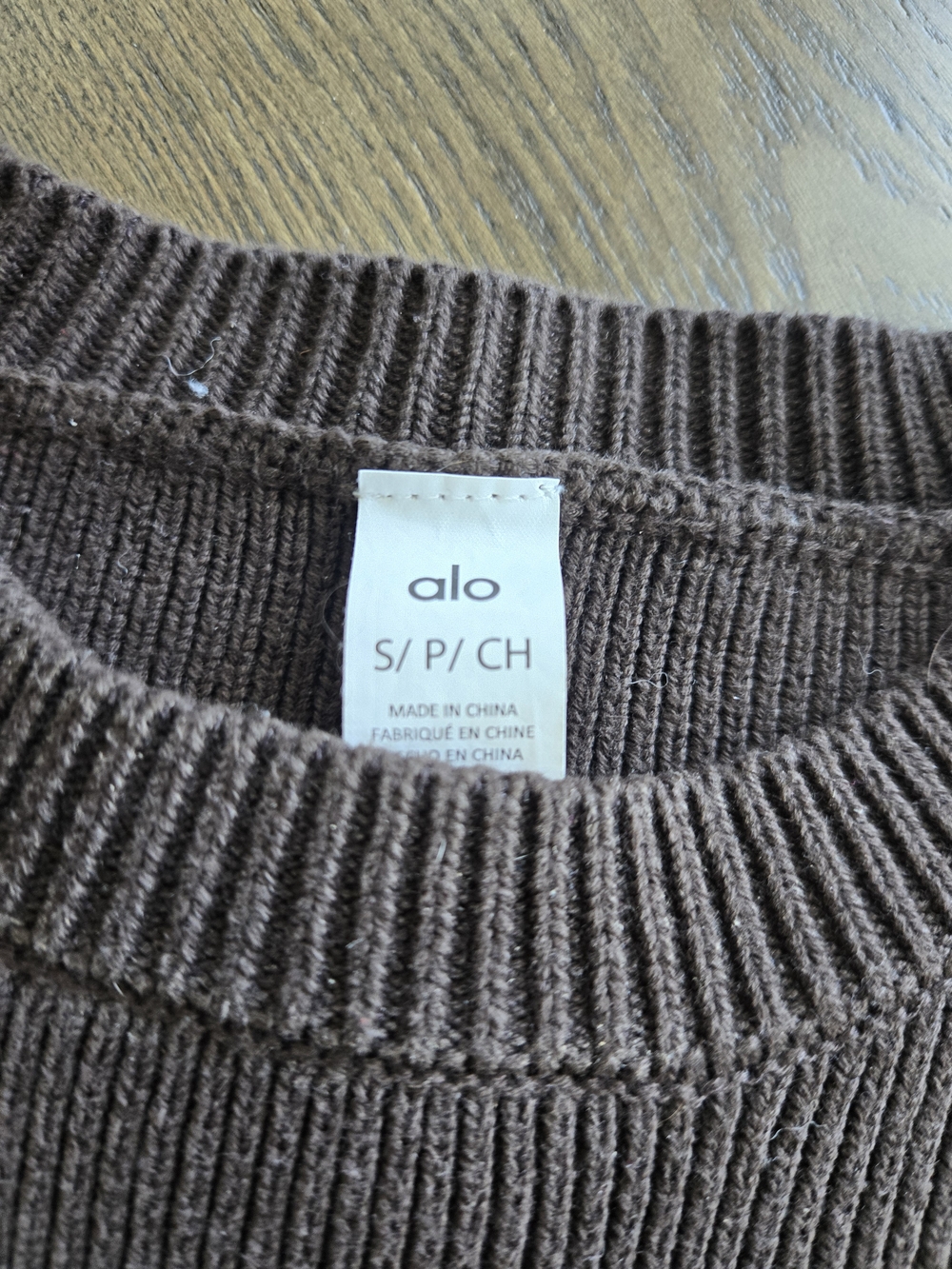 Alo Yoga Scholar 2pc Set Crewneck Sweater Straight Leg Sweatpant Espresso Unisex - Picture 5 of 9